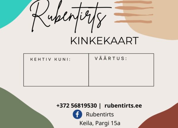 Kinkekaart (postiga saatmiseks või poest ostes)