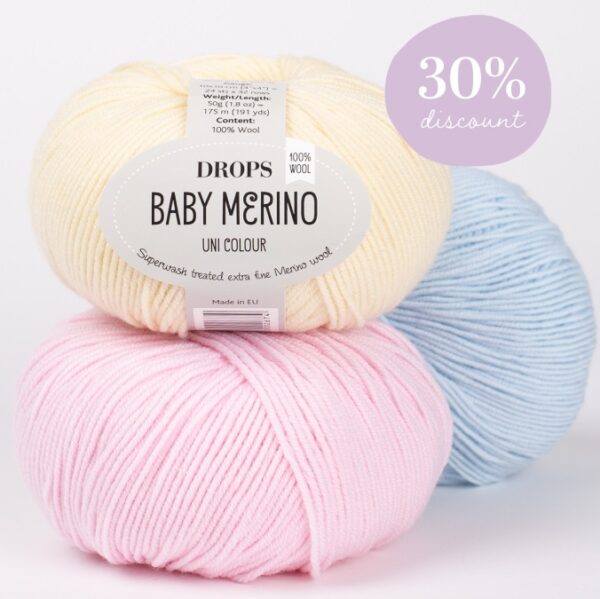 DROPS Baby Merino (meriino 100%) -30%