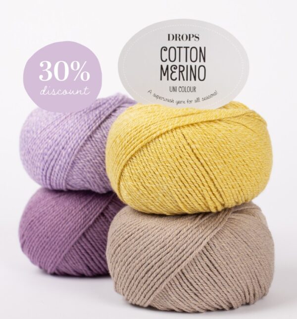 DROPS Cotton Merino (meriino 50%, puuvill 50%) -30% soodus