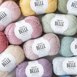 DROPS Belle (53% puuvill, 33% viskoos, 14% linane; 50g/120m)
