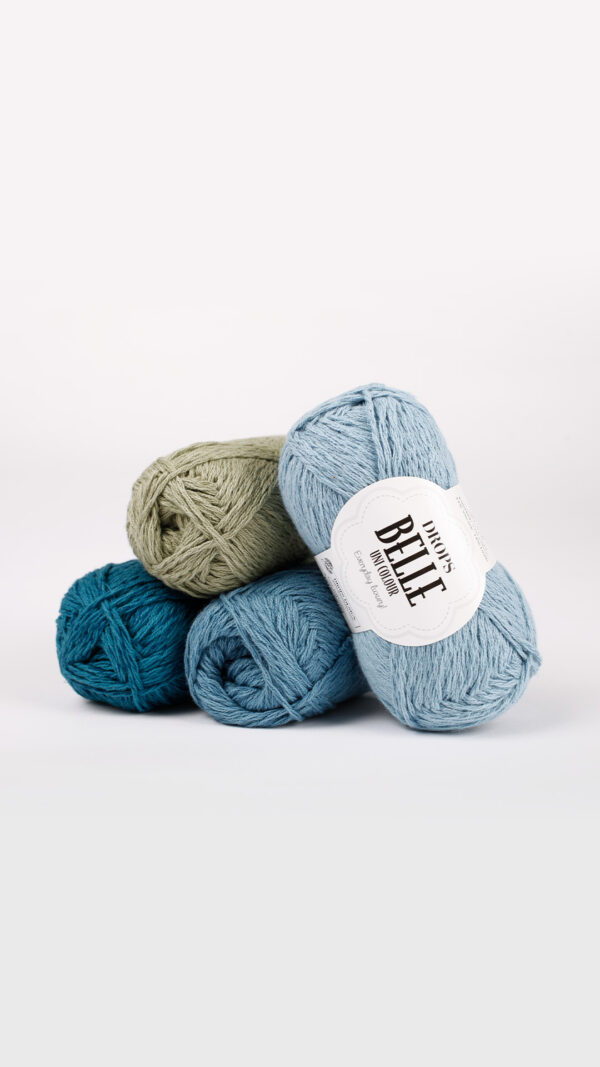 DROPS Belle (53% puuvill, 33% viskoos, 14% linane; 50g/120m) - Image 2