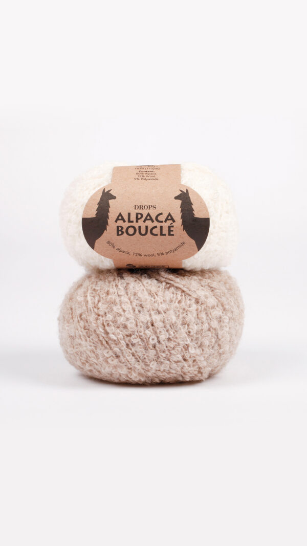 DROPS Alpaca Bouclé (alpaka 80%, vill 15%, polüamiid 5%)